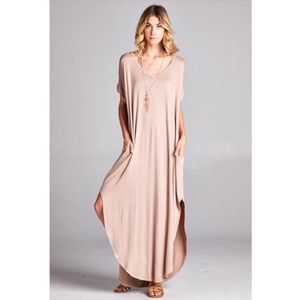 Oversize Maxi Dress in Mauve